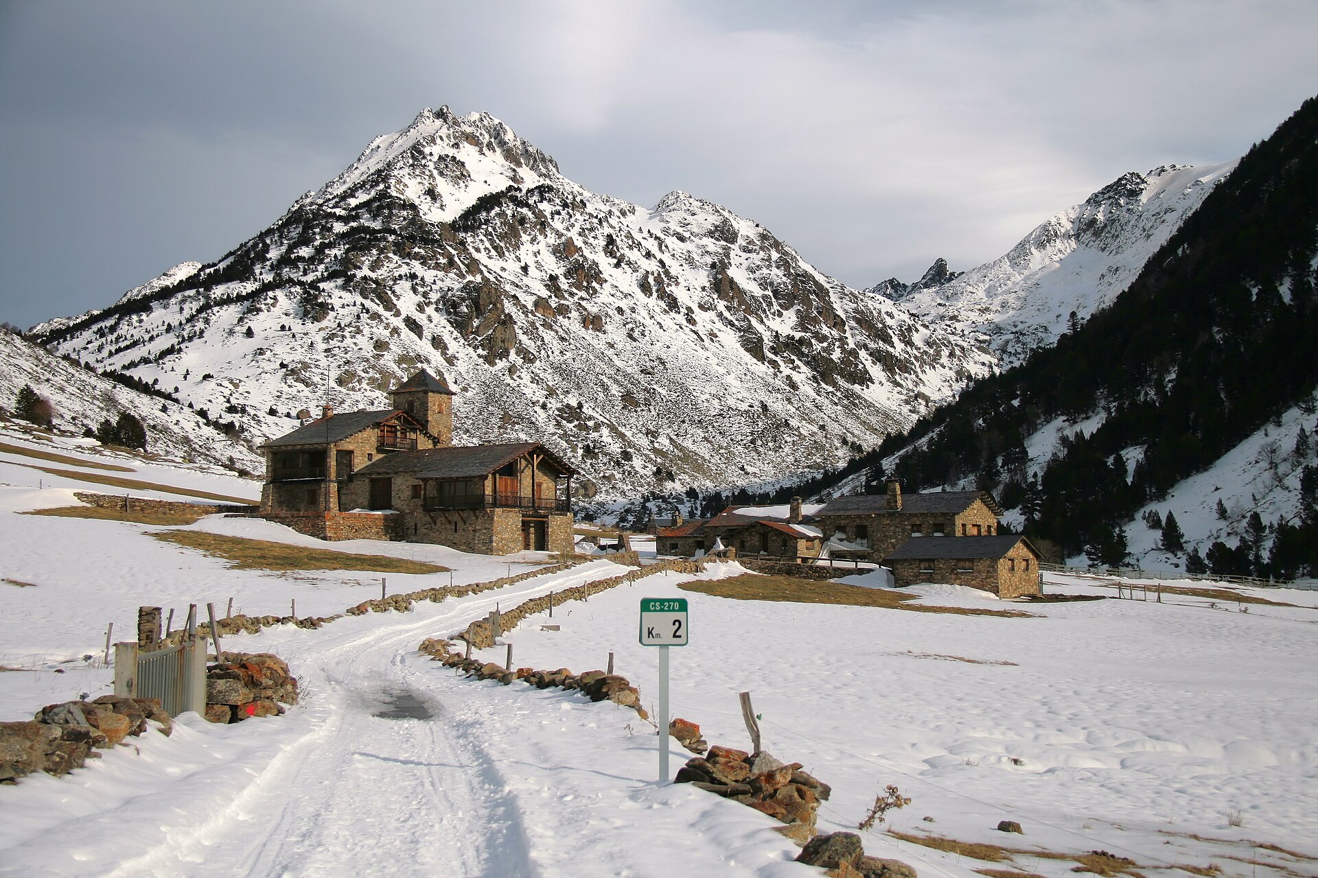 La Vall d'Incles nevada a l'hivern, a Canillo